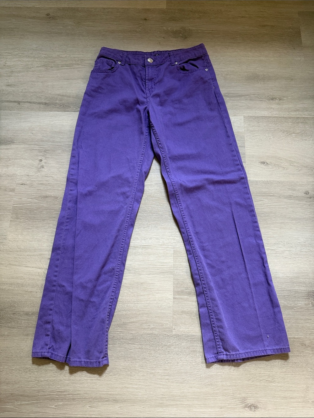 Vibrant Purple Straight Leg Pants
